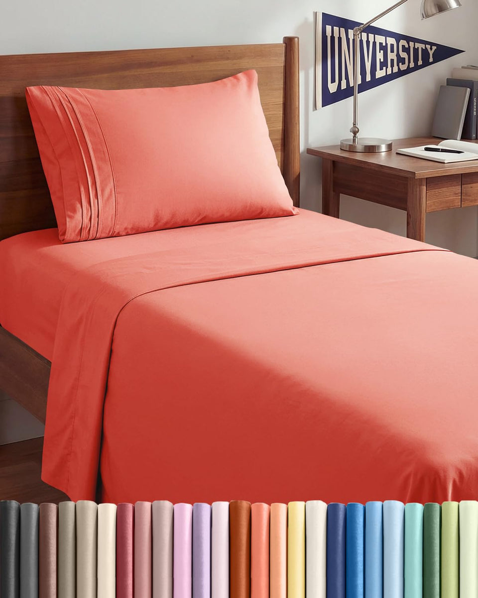CGK Unlimited Twin XL pillowcase close-up shows silky brushed microfiber softness.