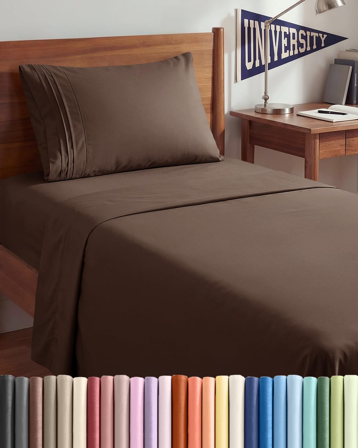 CGK Unlimited Twin XL sheet set soft breathable fabric for all-night comfort.