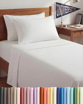 CGK Unlimited Twin XL flat sheet offers breathable, cooling comfort for a restful night.