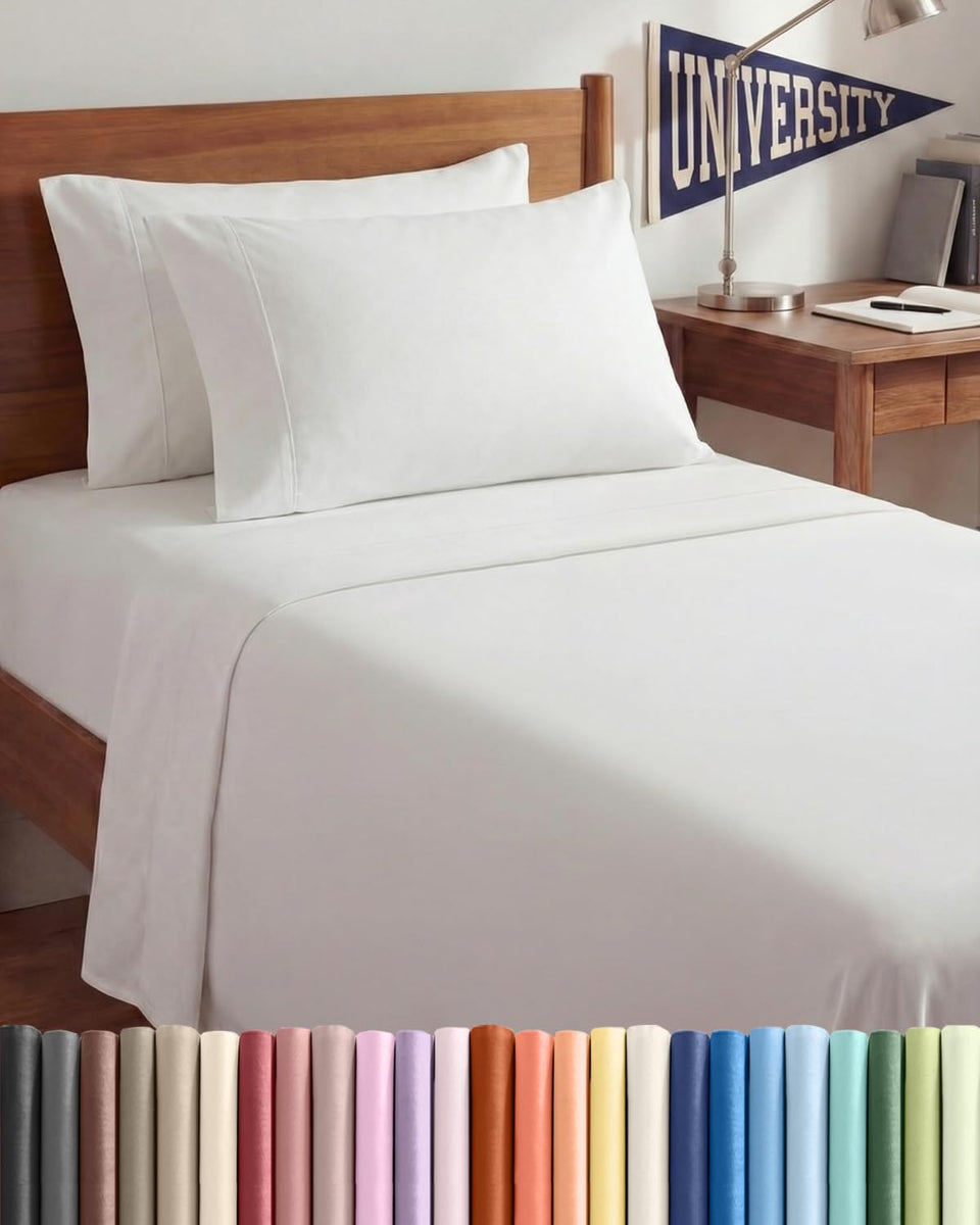 CGK Unlimited Twin XL flat sheet offers breathable, cooling comfort for a restful night.