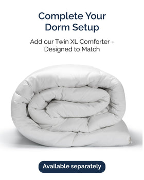 Guest room setup with CGK Unlimited Twin XL set for easy care