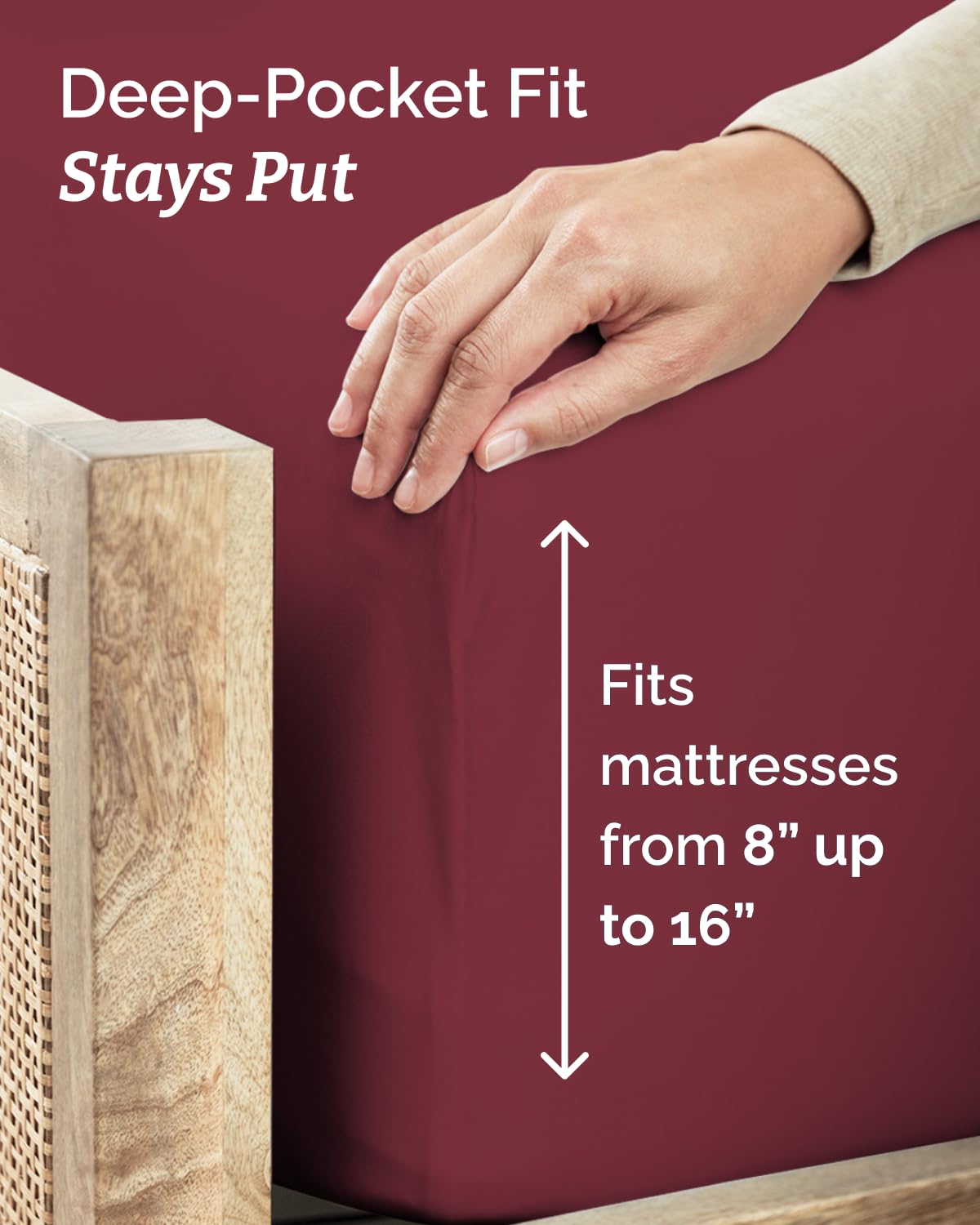 Close-up of brushed microfiber texture from CGK Unlimited sheets