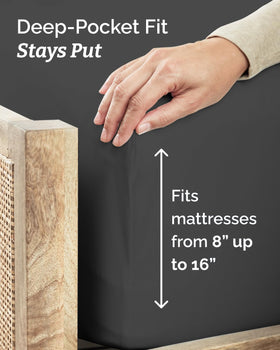 CGK Unlimited deep-pocket design adapts up to 16 inches for a snug fit.