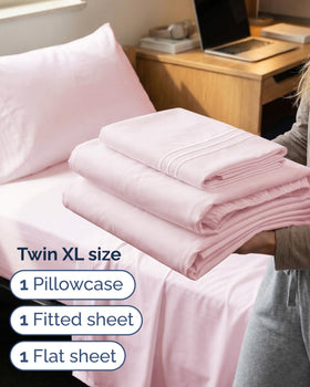 CGK Unlimited Twin XL flat sheet 66x102 for generous coverage and layering