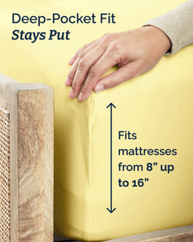 CGK Unlimited deep pockets up to 16 inches keep sheets secure