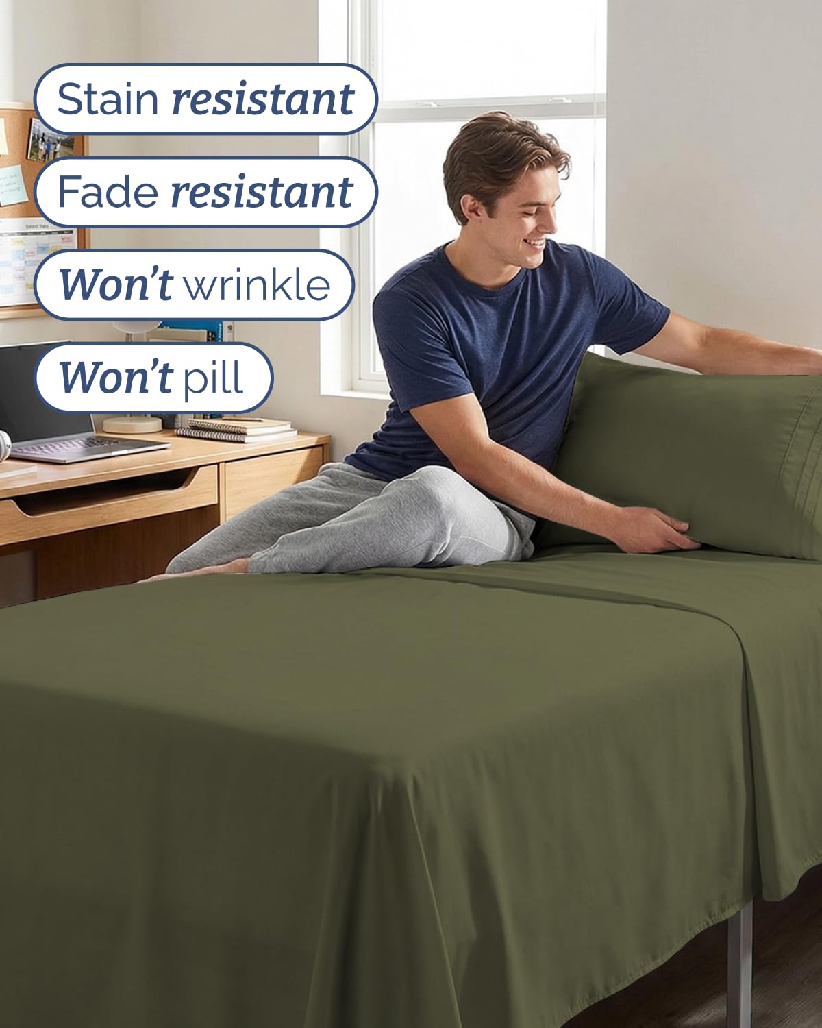 CGK Unlimited easy-fit design makes bed making quick and frustration-free.