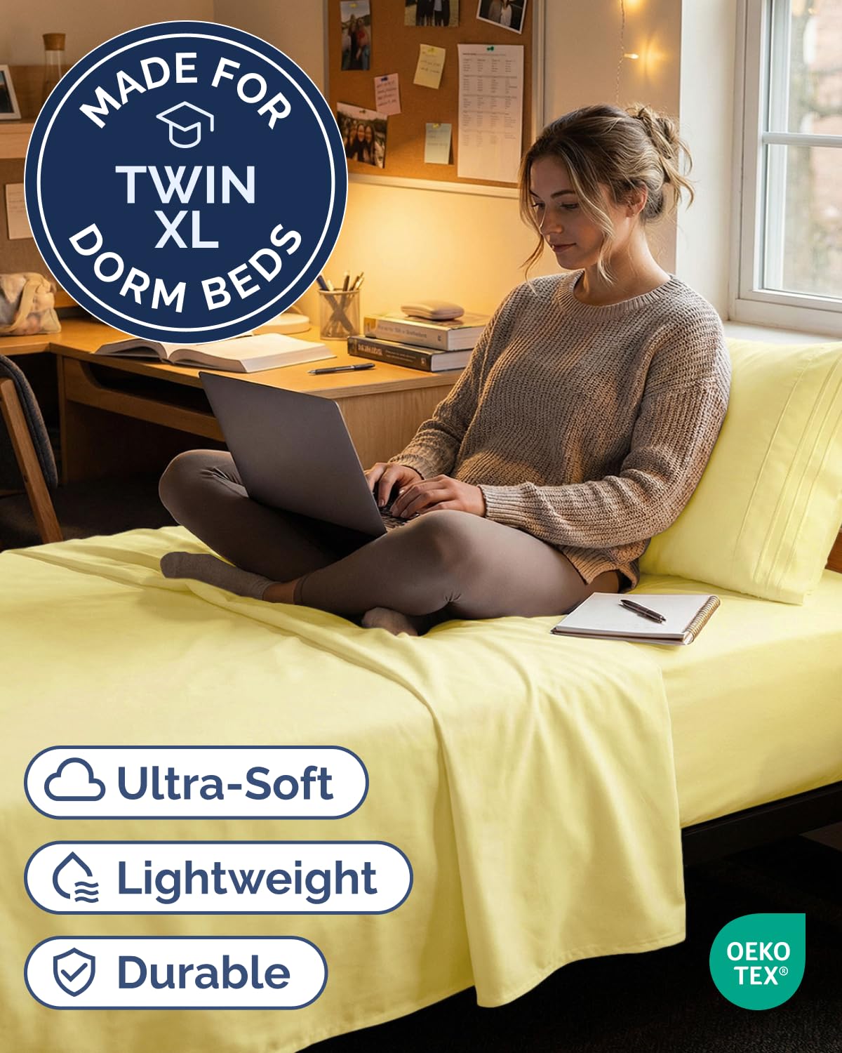 CGK Unlimited Twin XL fitted sheet 39x80 fits up to 16-inch mattresses