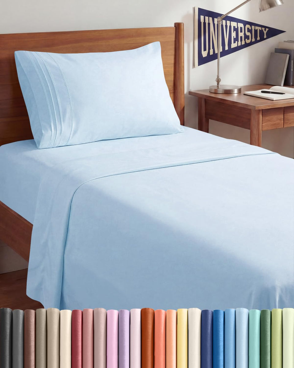 CGK Unlimited Twin XL flat sheet close-up showing silky soft fabric for cooling comfort.