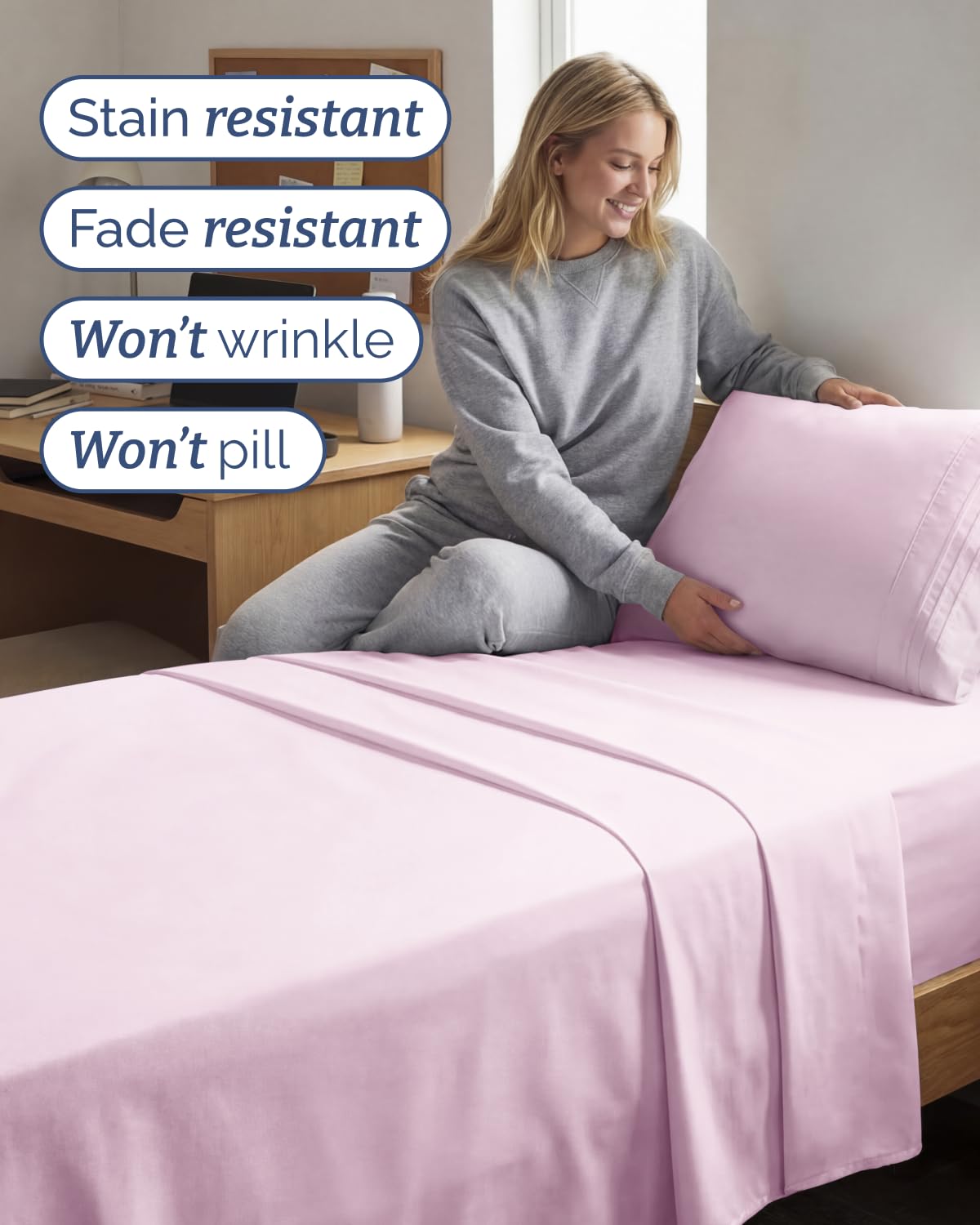 CGK Unlimited Twin XL soft fabric delivers breathable comfort