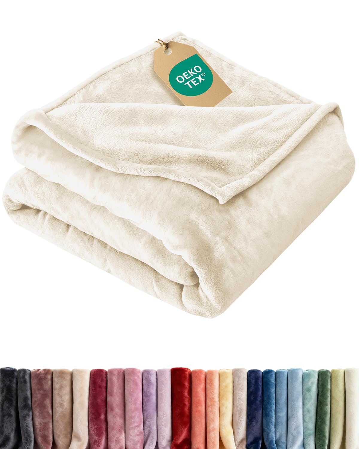 CGK Unlimited ultra-soft fleece blanket king size offers cozy warmth and elegant texture