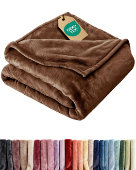 CGK Unlimited ultra-soft fleece blanket king size shown for cozy lounging
