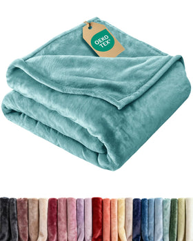 CGK Unlimited ultra-soft fleece blanket with pile texture for luxurious warmth