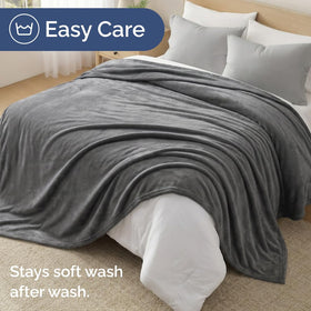 Close-up of velvety fleece texture, CGK Unlimited blanket