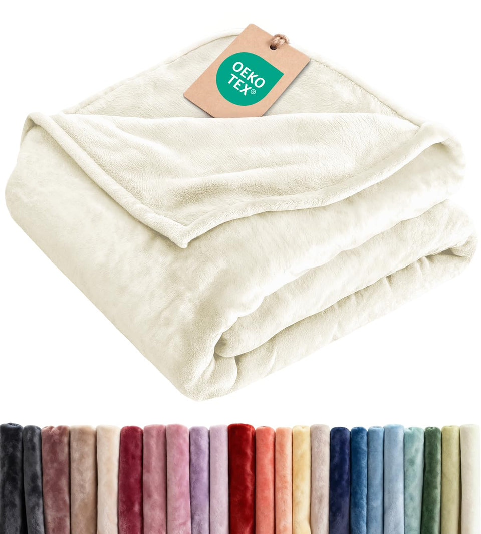 CGK Unlimited ultra-soft fleece blanket throw showing plush texture for cozy lounging