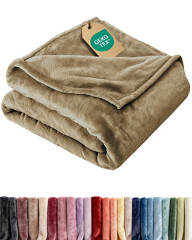 CGK Unlimited ultra soft fleece blanket twin size close-up texture for lounge comfort