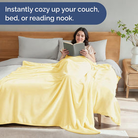 CGK Unlimited Versatile Blanket for couch bed and travel keeps you cozy