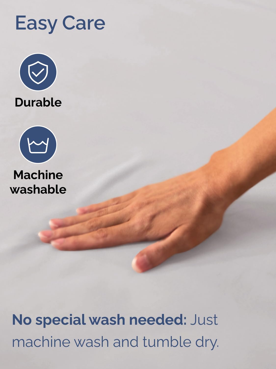 CGK Unlimited machine-washable queen sheet ready for easy care