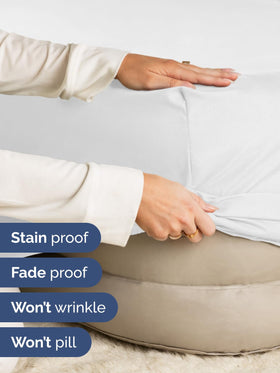 White CGK Unlimited queen fitted sheet smooth and hotel-like in appearance