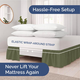 CGK Unlimited bed skirt side view shows tailored finish for a polished look