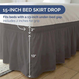 CGK Unlimited wrinkle-free bed skirt maintains a tidy, tailored look
