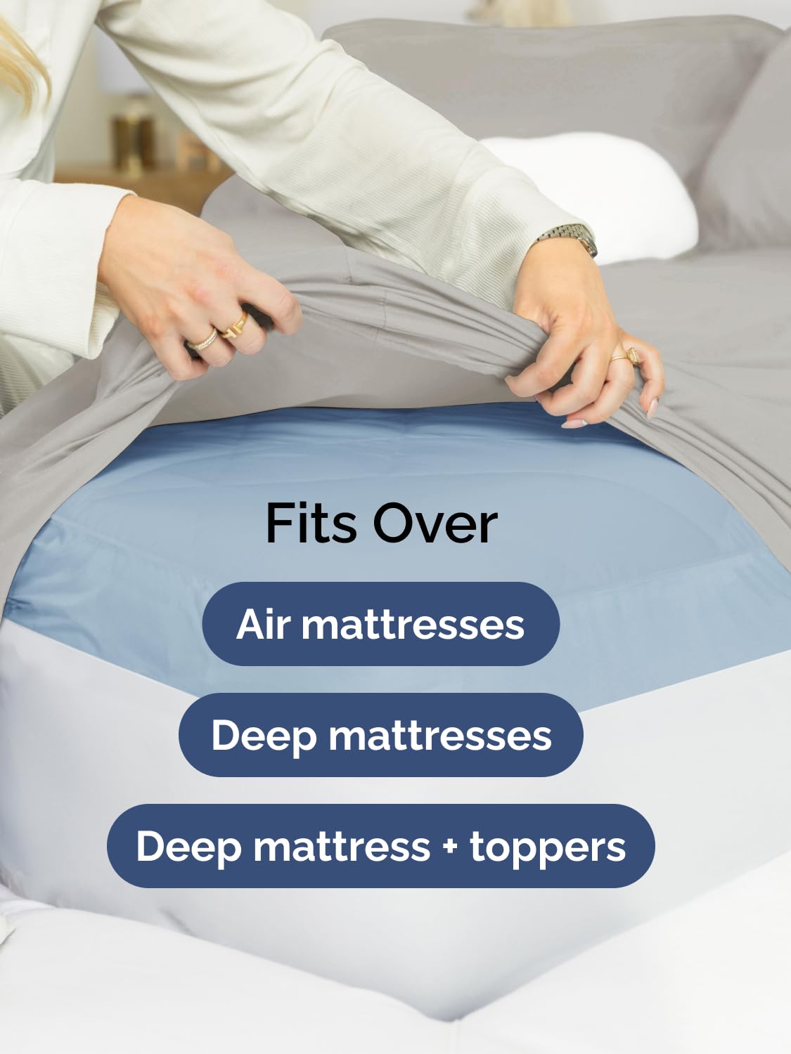CGK Unlimited wrinkle-free bedding maintains a neat, hotel-like appearance daily.