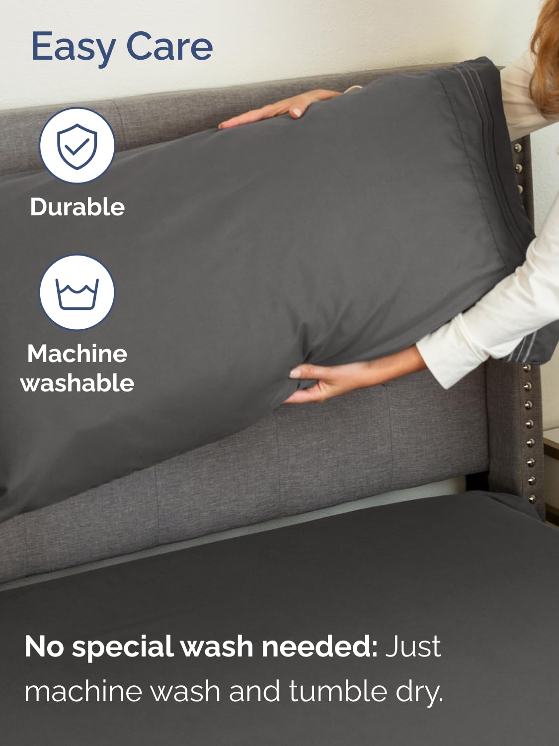 CGK Unlimited wrinkle-free bedding enables easy care and quick laundry.