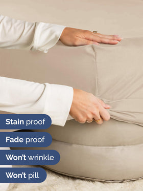 CGK Unlimited wrinkle-free cream king sheet ready for easy care