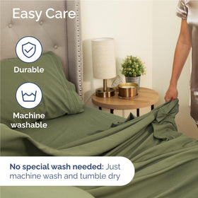 CGK Unlimited wrinkle-free, easy-care sheets in a soft finish