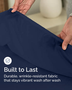 CGK Unlimited wrinkle free fabric shows premium sheet staying smooth after washing