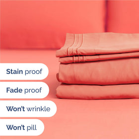 CGK Unlimited wrinkle-free finish offers neat, easy-care sheets.