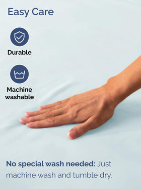 CGK Unlimited wrinkle-free surface on bed for crisp mornings