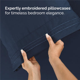 CGK Unlimited wrinkle-free microfiber finish for quick, tidy bedding.
