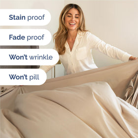 CGK Unlimited wrinkle-free, extra-soft finish for easy care.