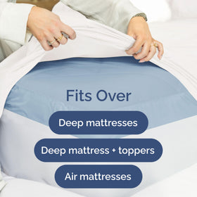 CGK Unlimited wrinkle-free white fitted sheet for a neat bed presentation