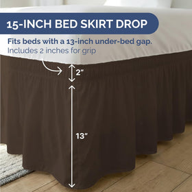 CGK Unlimited wrinkle-resistant bed skirt delivers a crisp, tidy look without ironing.