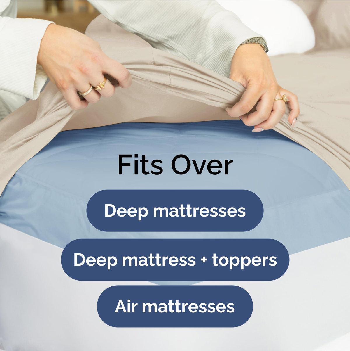 CGK Unlimited wrinkle-resistant fabric offers easy care for busy homes.