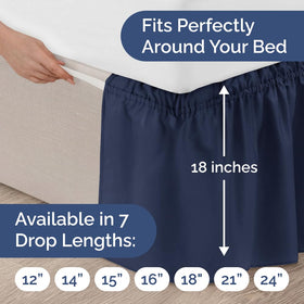 CGK Unlimited wrinkle-resistant and machine washable bed skirt for easy care