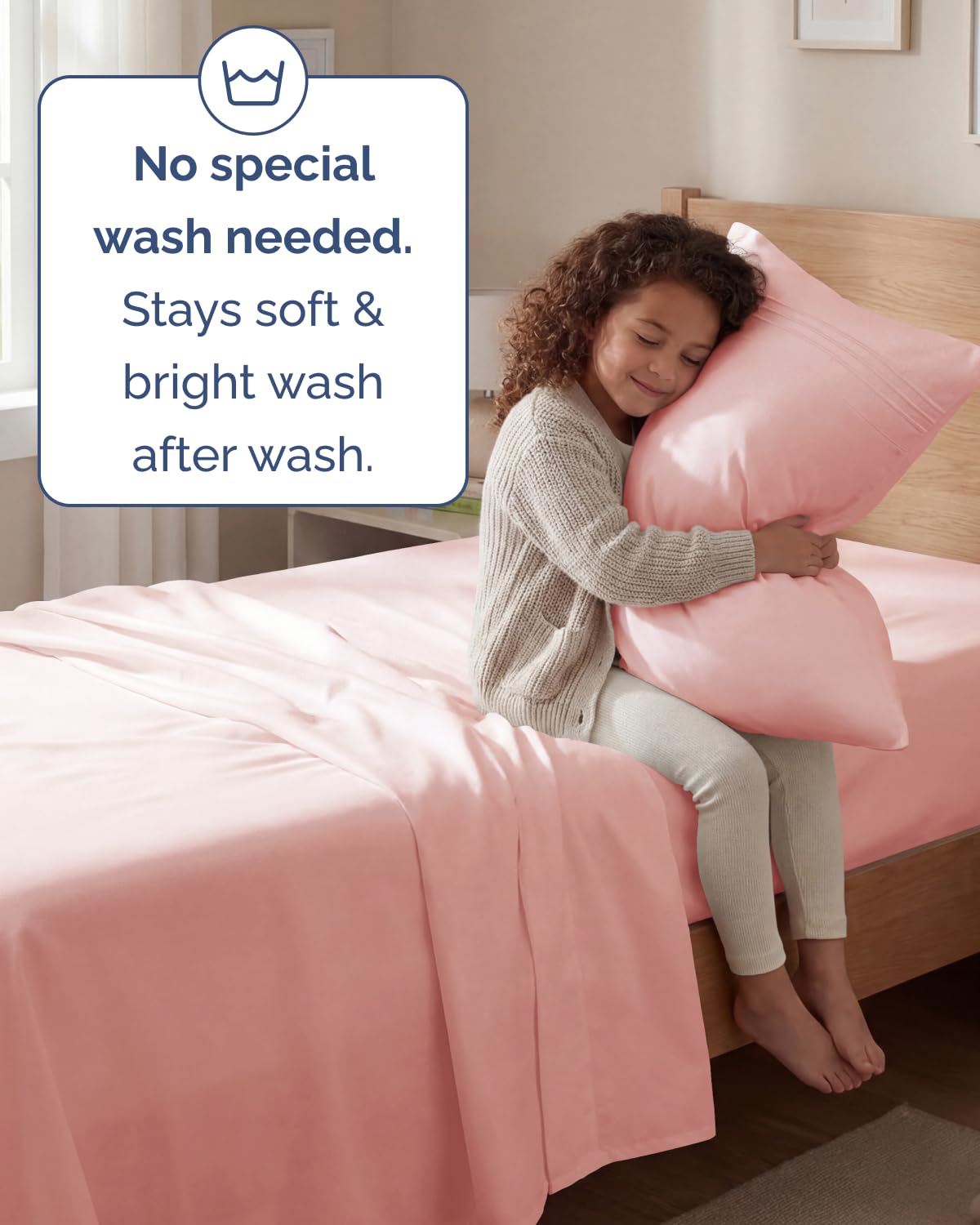 Wrinkle-resistant CGK Unlimited sheets displayed for a neat, low-maintenance look.