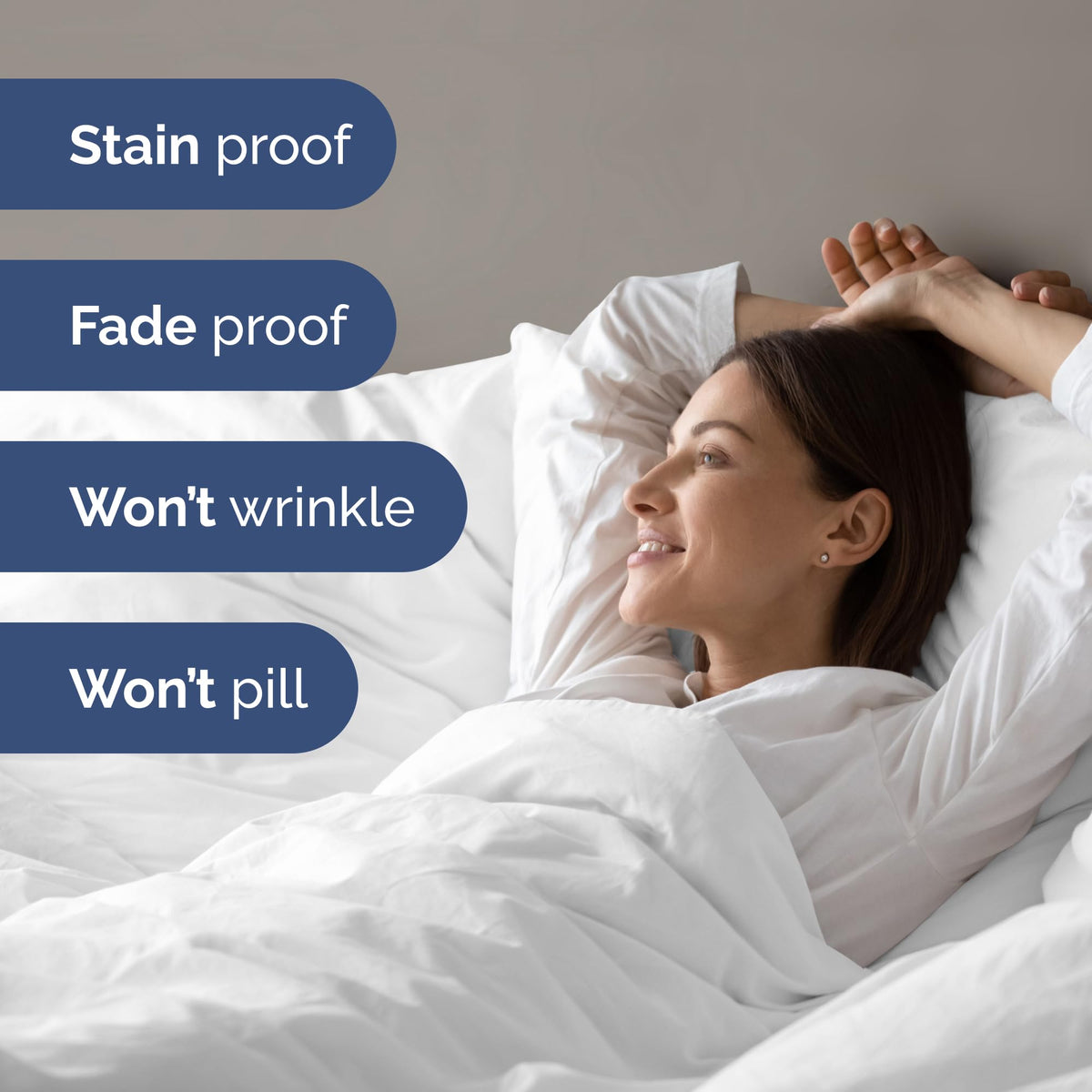 CGK Unlimited duvet cover with zipper closure and eight ties for a secure fit.