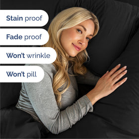 CGK Unlimited queen microfiber texture closeup emphasizes silky softness