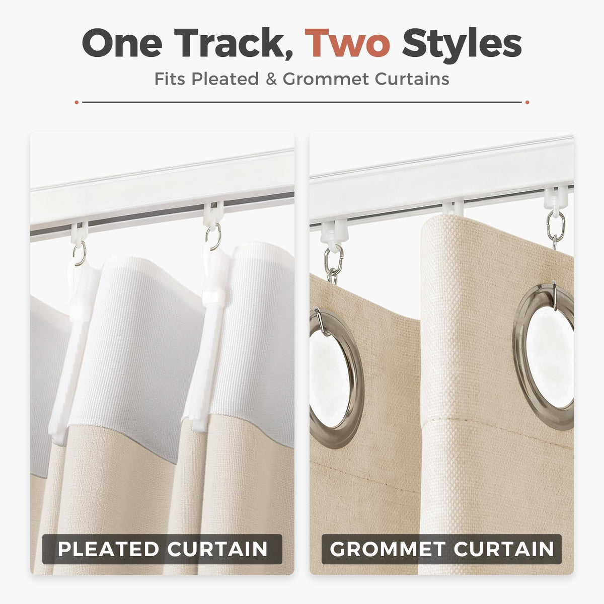 ChadMade end hooks help smooth curtain movement at track ends.