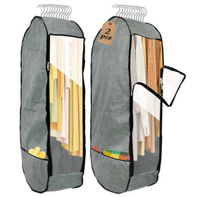 Chakera 2-pack grey 50-inch garment bags for closet organization.
