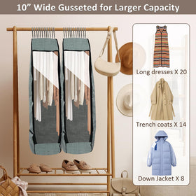 Chakera clear window garment bag lets you see contents.