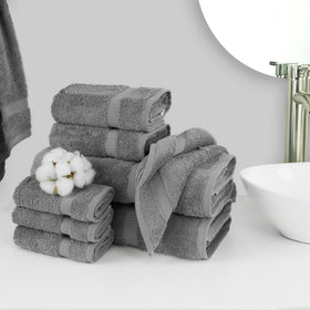 Chakir Turkish Linens 2 bath towels in gray deliver luxury and everyday softness.
