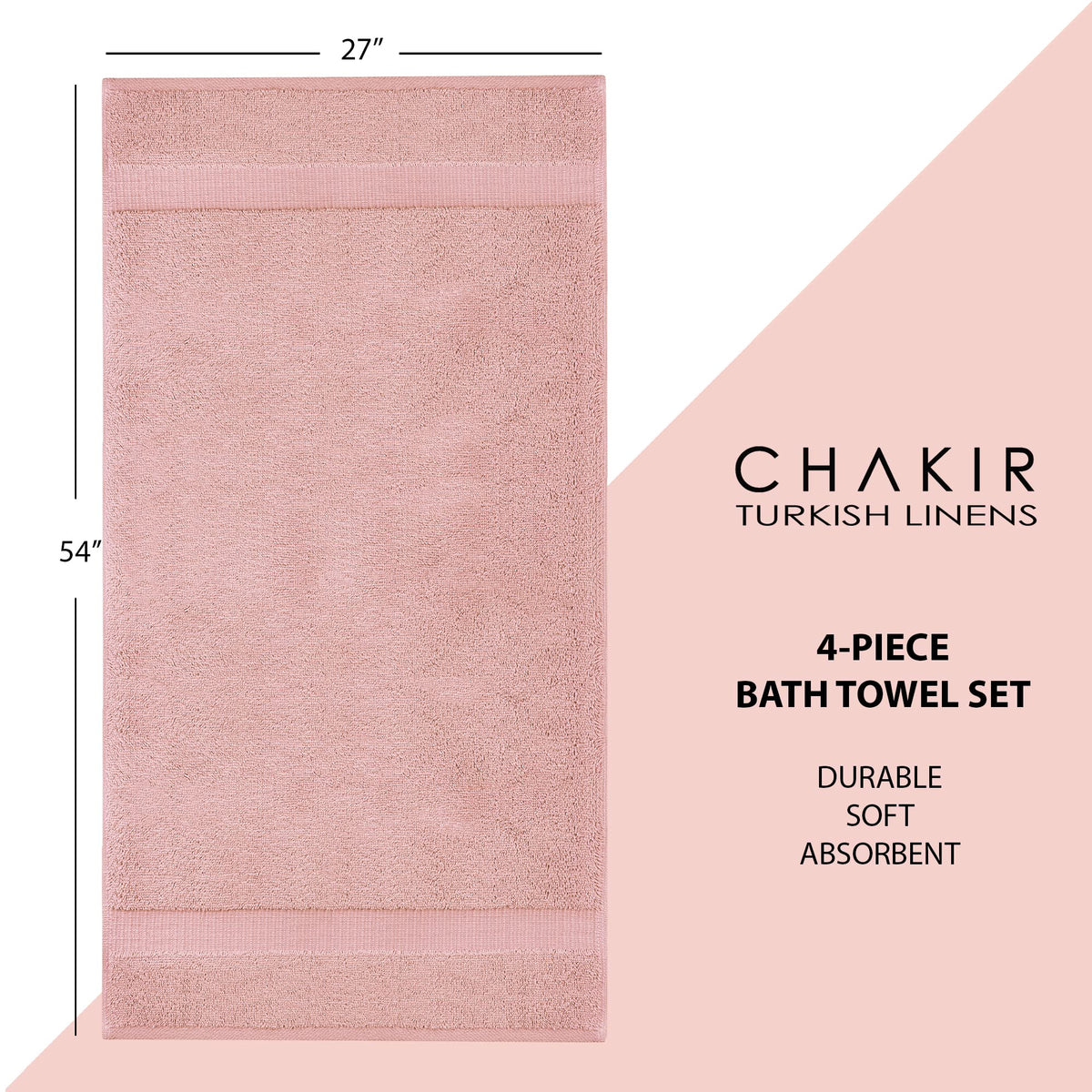 Chakir Turkish Linens absorbent towels ideal after shower for quick drying.