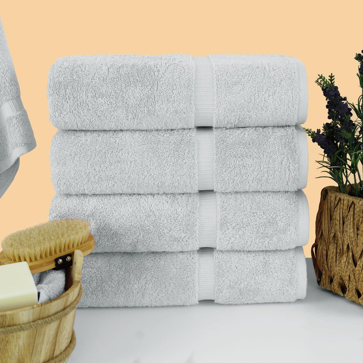 Chakir Turkish Linens bath towel 27x54 inches for full-body coverage.
