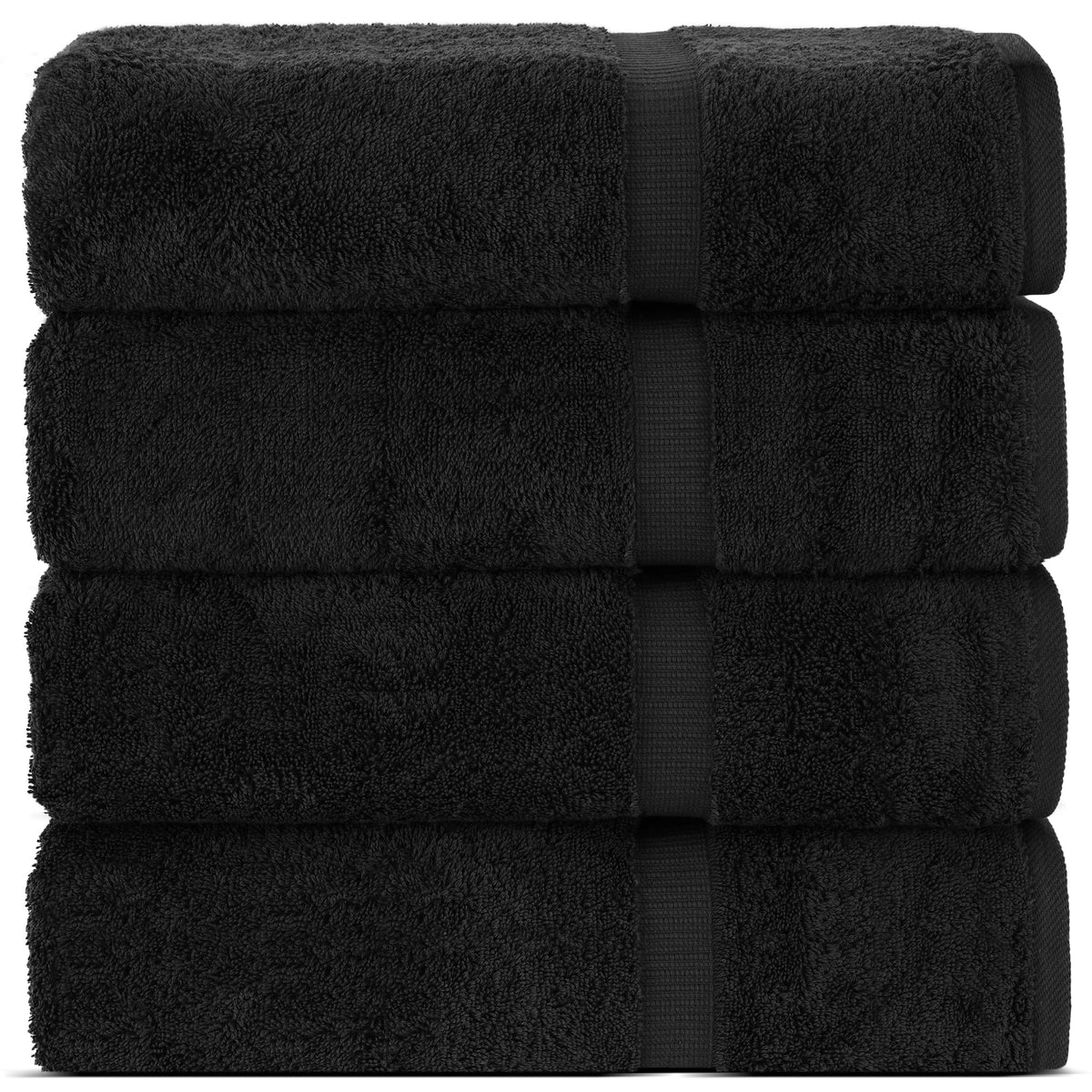 Chakir Turkish Linens bath towel set in black with spa-like comfort.