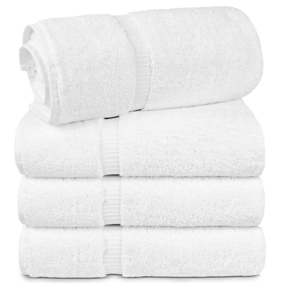 Chakir Turkish Linens bath towels 30x60 white close-up, plush softness and high absorbency.