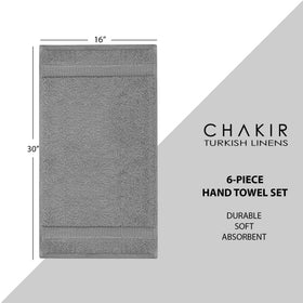 Perfect gift or bathroom decor with Chakir Turkish Linens 16x30 gray towels.