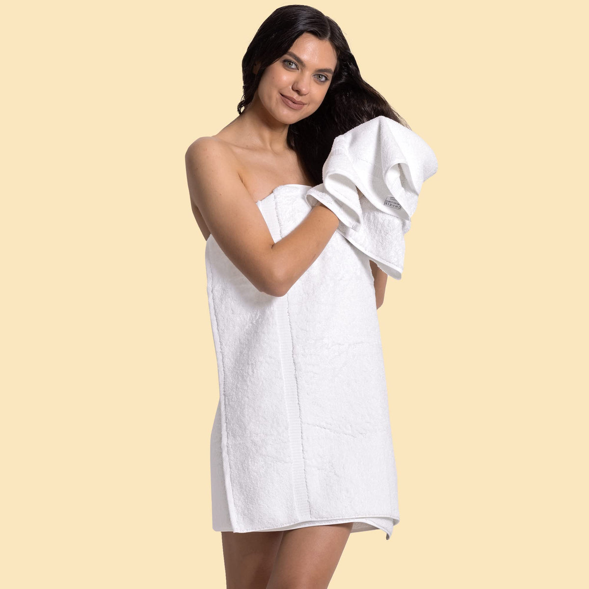 Chakir Turkish Linens towel texture from Denizli with durable weave